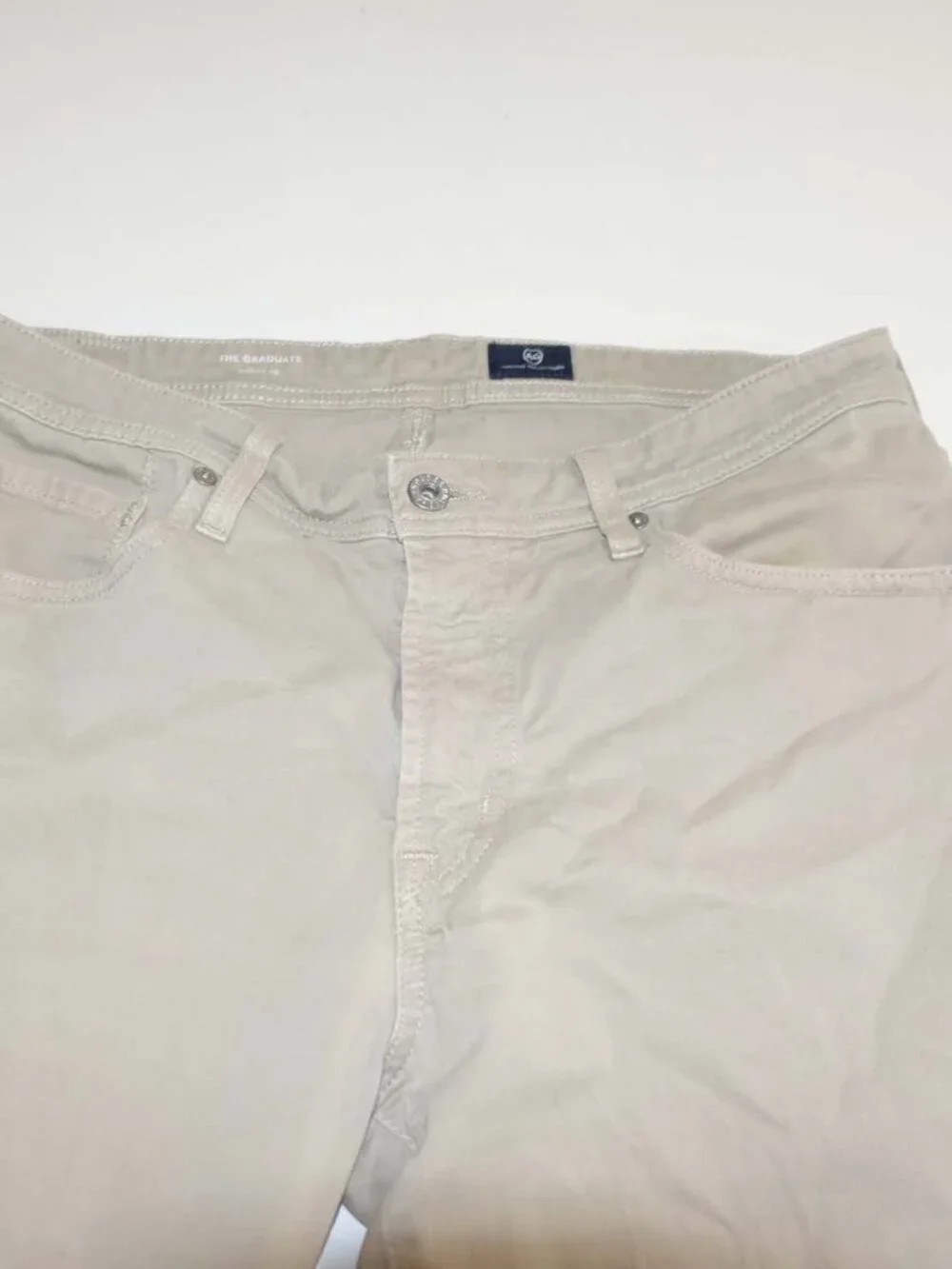 AG Adriano Goldschmied Men's The Graduate Tailored Leg Jeans Size 34 x 32 Beige